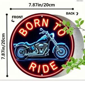 Born to ride Motorcycle sign Welcome front door decoration Wreath Arts crafts